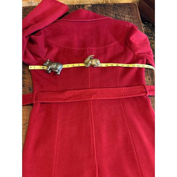 Ellen Tracy Long Button Down Belted Peacoat Trenchcoat Wool/Angora blend Size 12 - Picture 12 of 15